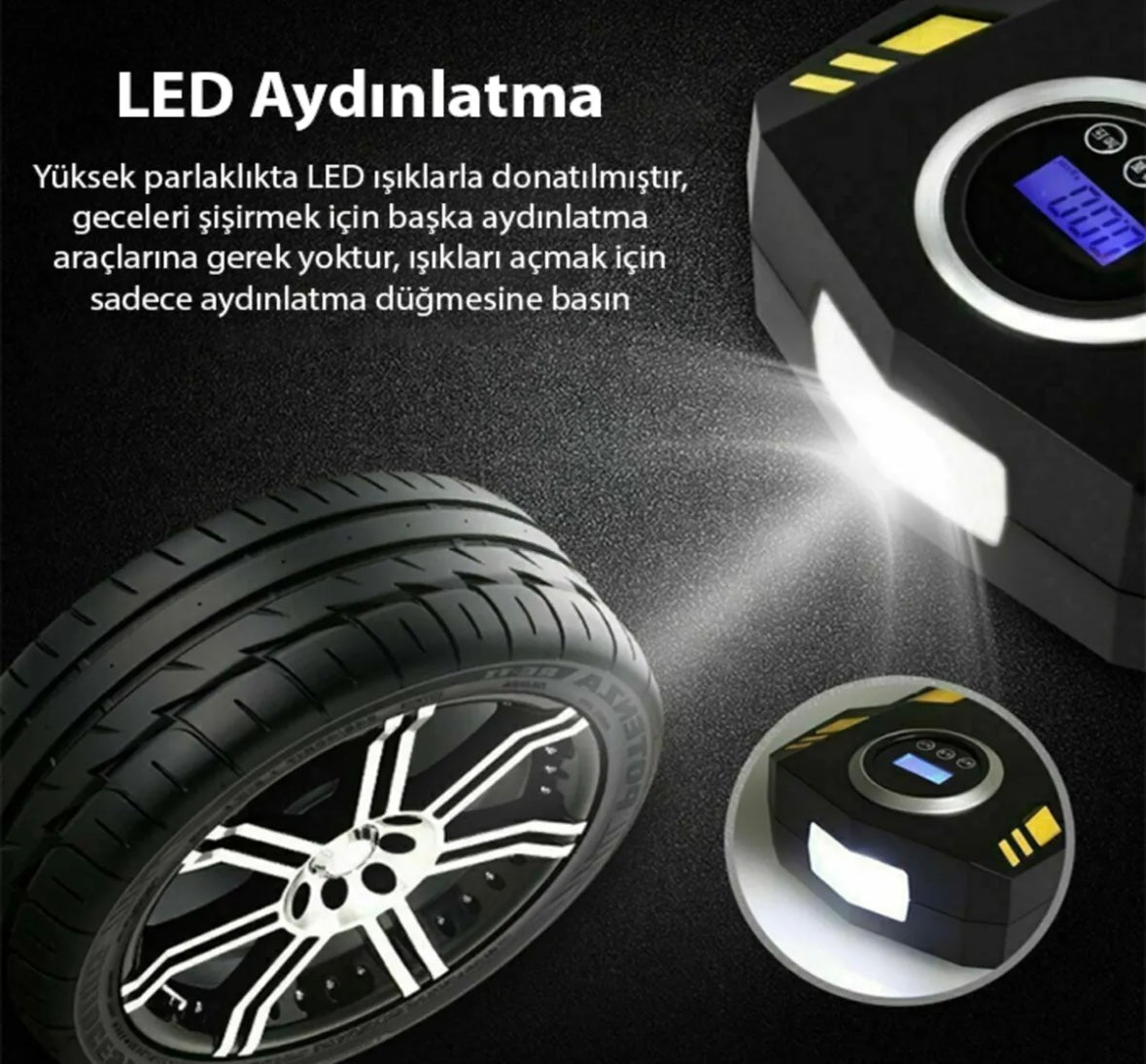 Dijital Göstergeli Lastik Şişirme Makinası