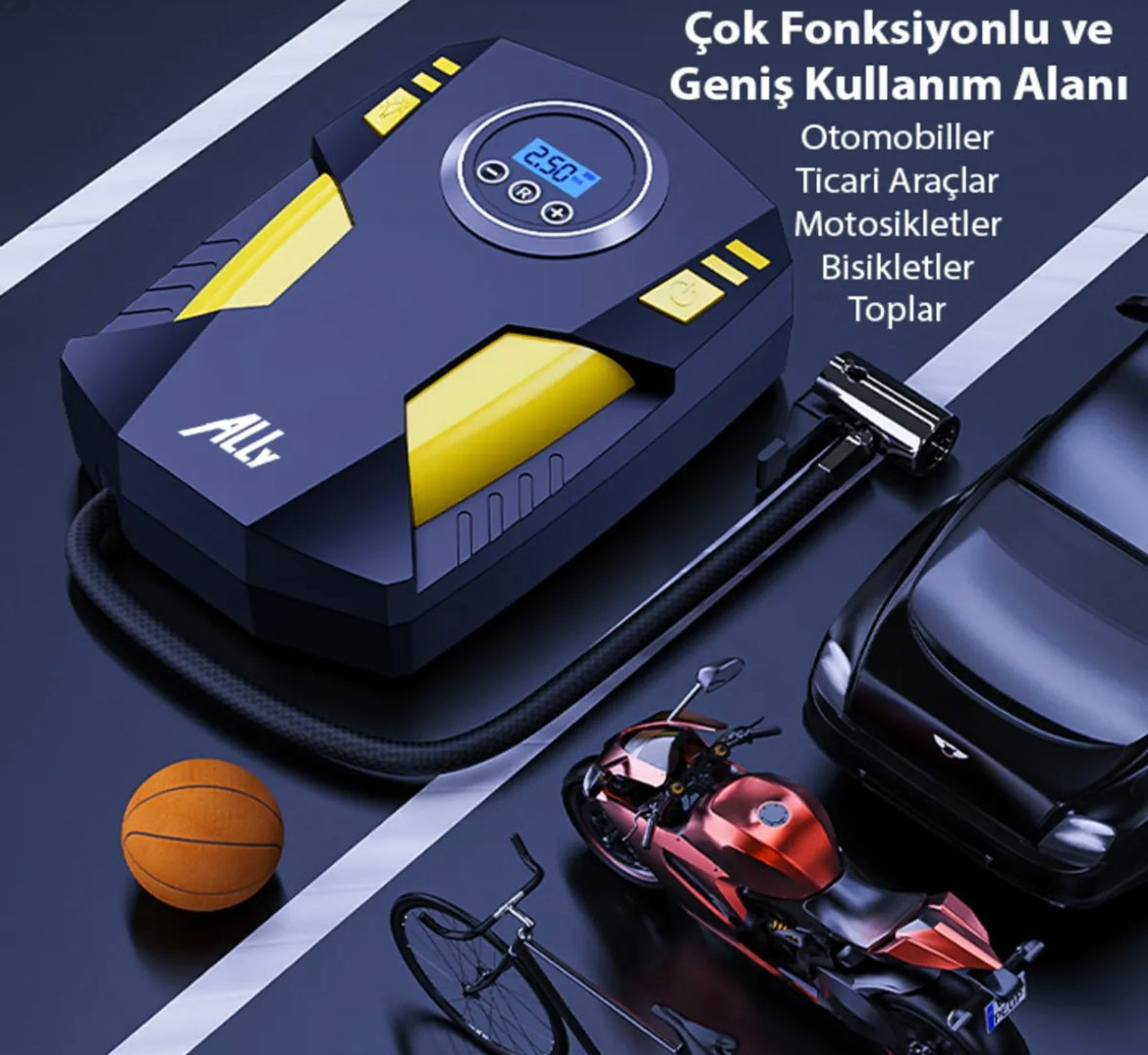 Dijital Göstergeli Lastik Şişirme Makinası